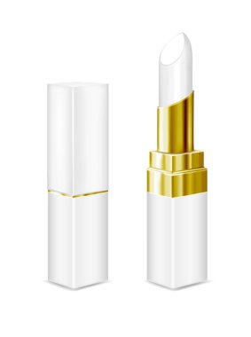 Beyaz rujlu beyaz tüpler. Vektör maketi