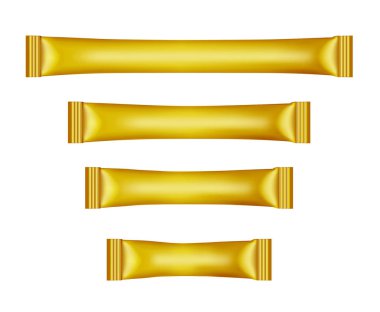 Atıştırmalıklar, yiyecekler, şeker ve baharatlar için altın harcanabilir ambalaj