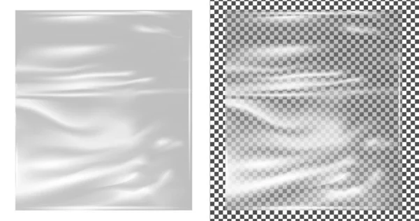 Envoltura de plástico transparente realista — Archivo Imágenes Vectoriales