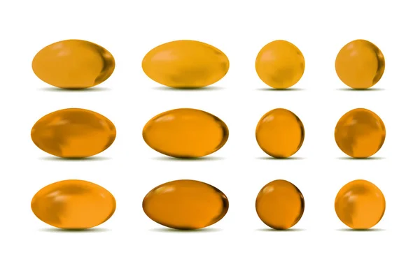 Żółte Wektor Tabletki — Wektor stockowy