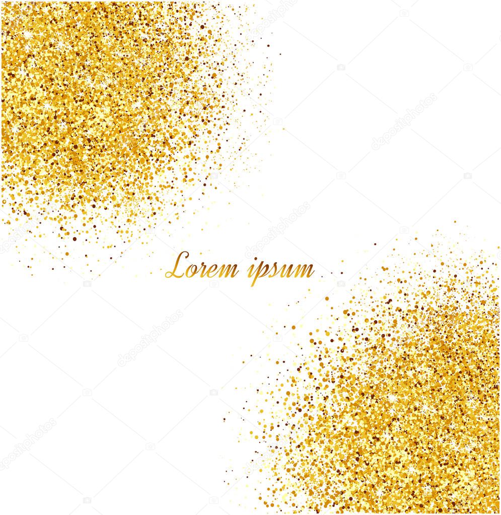 Abstract gold glitter background. Gold background for card