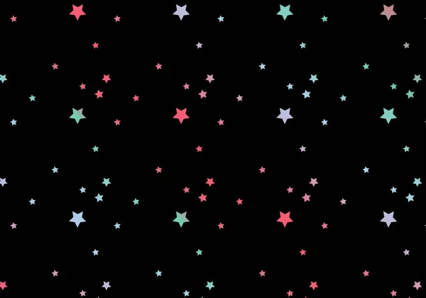 Звездный Узор Цветном Фоне — стоковый вектор
