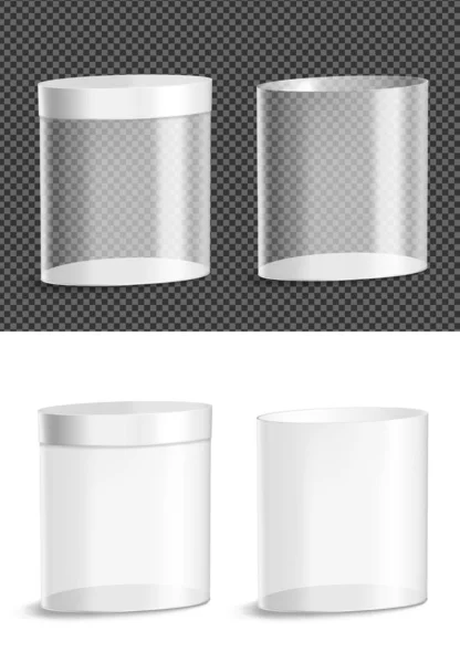Tube Ovale Transparent Pour Parfum Emballage Pour Collations Nourriture — Image vectorielle