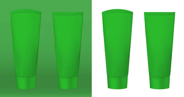 Tube Vert Pour Crème Dentifrice — Image vectorielle