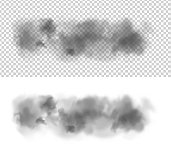 Nube Oscura Esponjosa Imagen Realista Vectorial — Vector de stock