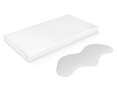 Beyaz vektör burun gözenek şeridi.