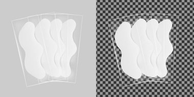 Beyaz vektör burun gözenek şeridi.