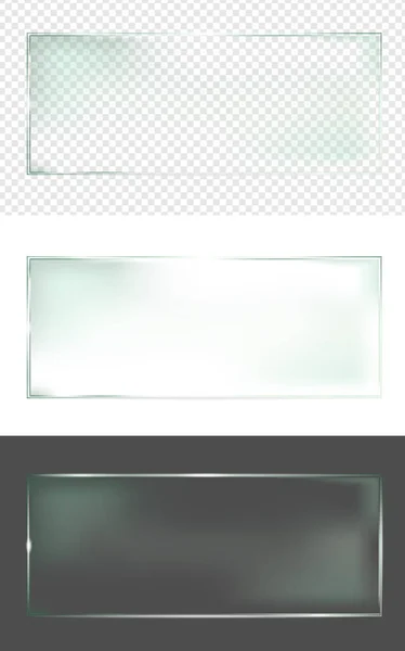 Realistisches Transparentes Glas Oder Kunststoffplatte — Stockvektor