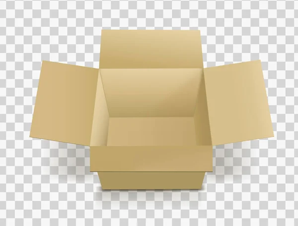 Відкрита Коробка Картонна Коробка — стоковий вектор