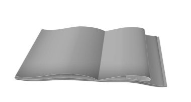 Black Open dergisi. Reklamcılık için gerçekçi bir görüntü