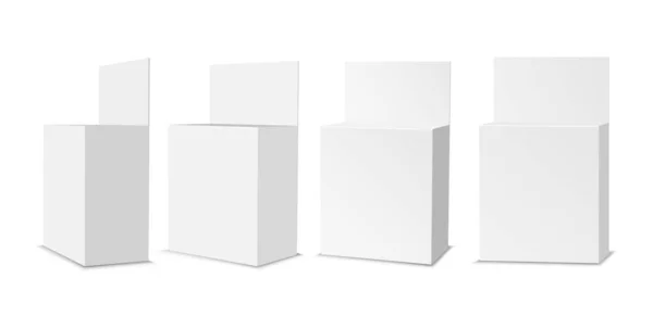 白色空塑料包装 带悬挂槽的空白袋 — 图库矢量图片