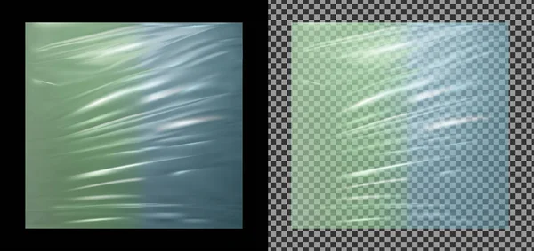 Couleur Réaliste Texture Emballage Plastique Transparent — Image vectorielle