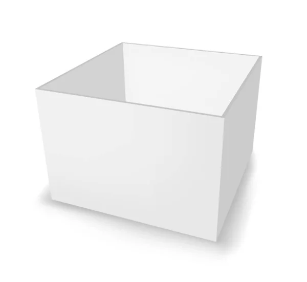 Белый Пакет Закусок Еды Шоколада Открытая Коробка — стоковый вектор