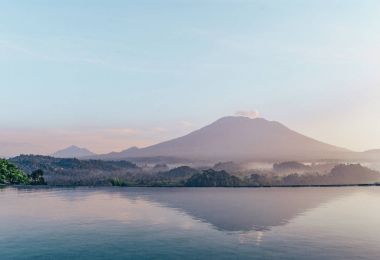 fantastik yanardağ Bali Agung yüzme dan güzel görünüm 