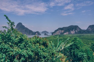 tepeye Phuk fantastik Tayland Körfezi üzerinden çarpıcı görünümü