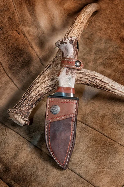 Forged knife handmade — Stock Photo, Image