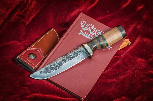 Forged knife handmade — Stock Photo, Image