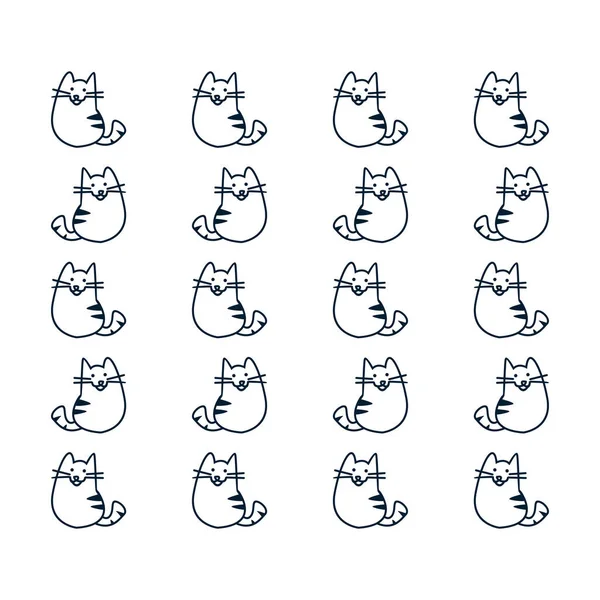 Logo głowicy kotów świetnie nadaje się do różnych opakowań produktów — Wektor stockowy