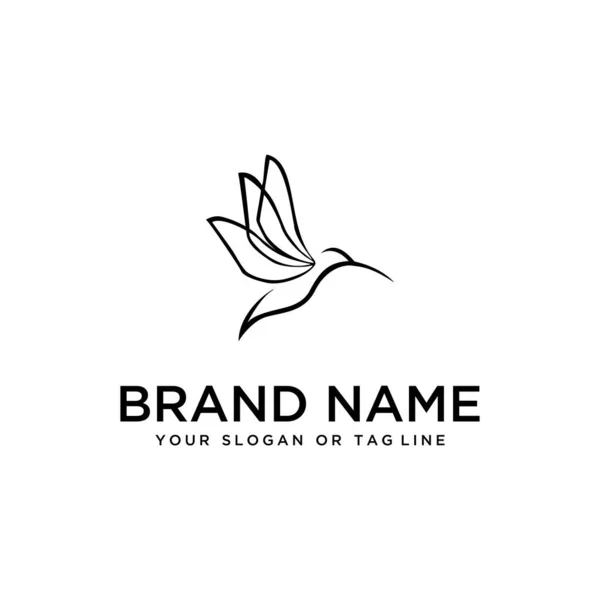 kuş tasarımı logo vektörü beyaz arkaplan şablonu