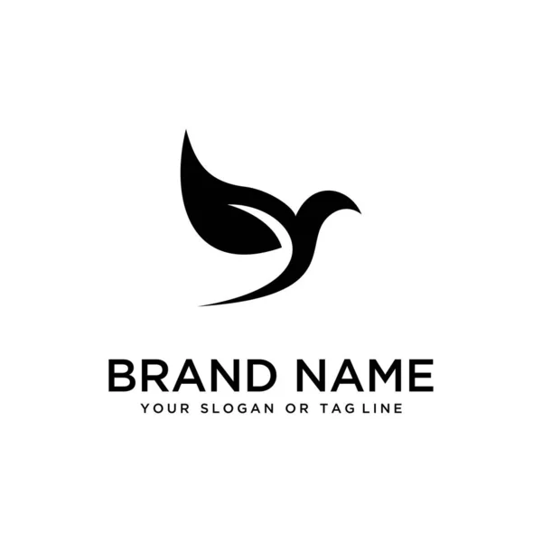 kuş tasarımı logo vektörü beyaz arkaplan şablonu