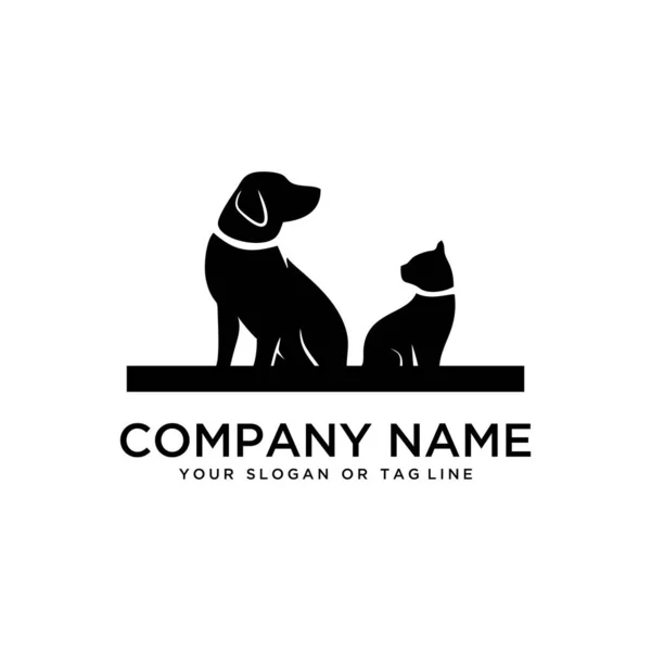 yaratıcı logo tasarımı Köpek ve Kedi vektör şablonu