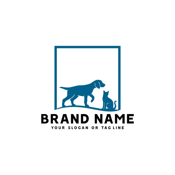 yaratıcı logo tasarımı Köpek ve Kedi vektör şablonu