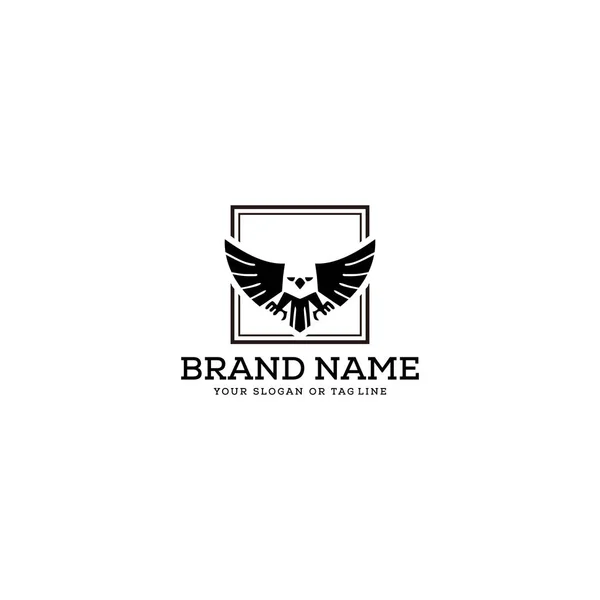 Αετός σχεδιασμός λογότυπο διάνυσμα πρότυπο λευκό φόντο — Διανυσματικό Αρχείο