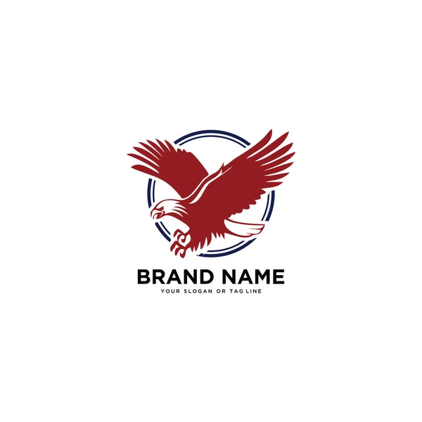 Diseño del logotipo del águila vector plantilla fondo blanco — Vector de stock