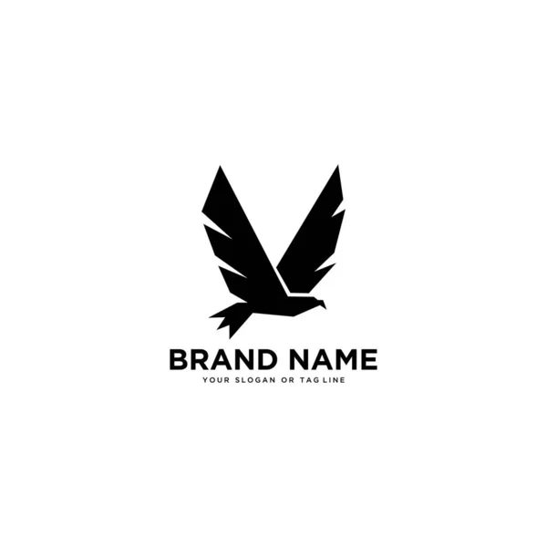 Diseño del logotipo del águila vector plantilla fondo blanco — Vector de stock