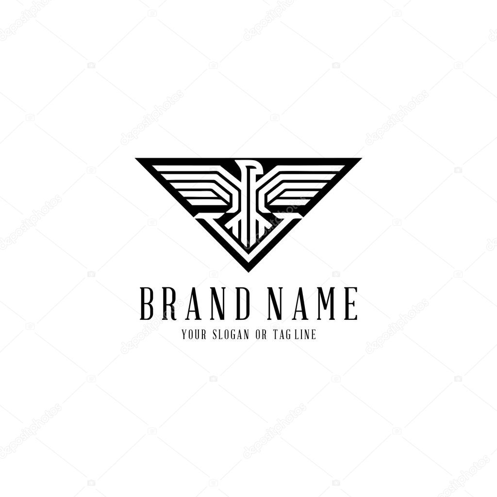 Eagle logo design vector template white background