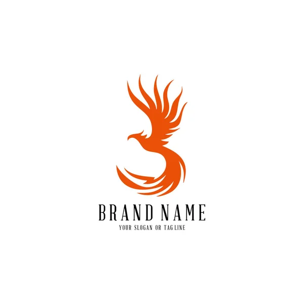 Λογότυπο σχεδιασμό phoenix διάνυσμα πρότυπο λευκό φόντο — Διανυσματικό Αρχείο