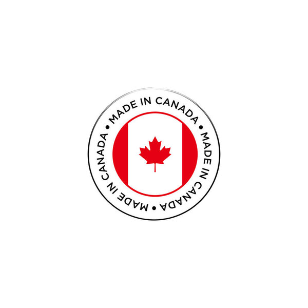 logo design concept made in canada vector template