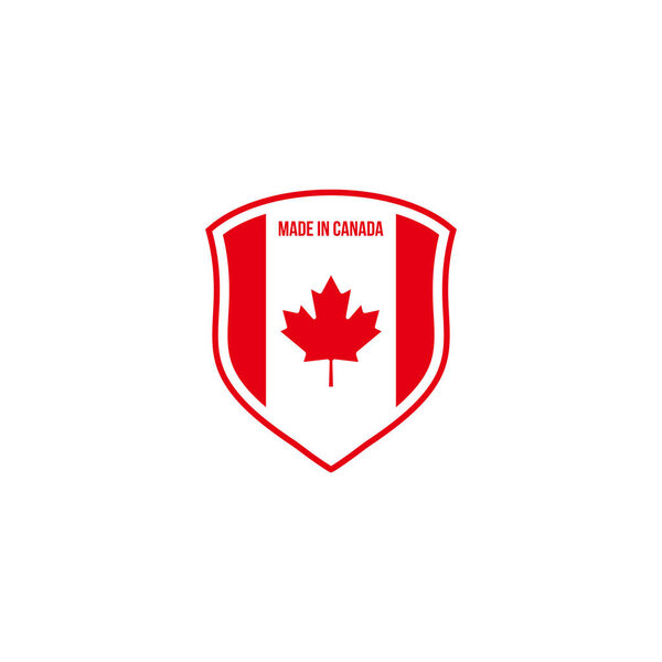 logo design concept made in canada vector template