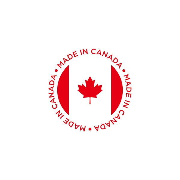 logo design concept made in canada vector template