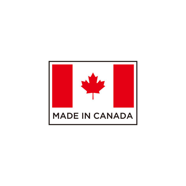 logo design concept made in canada vector template