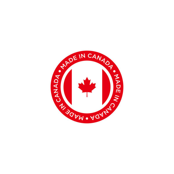 logo design concept made in canada vector template