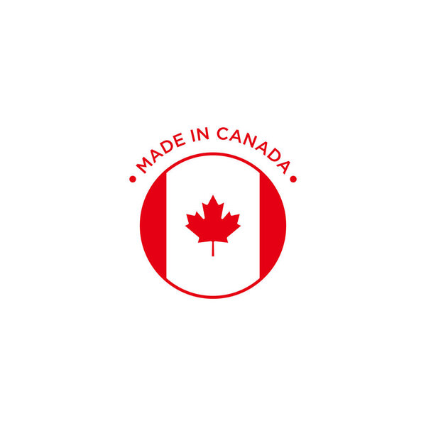 logo design concept made in canada vector template