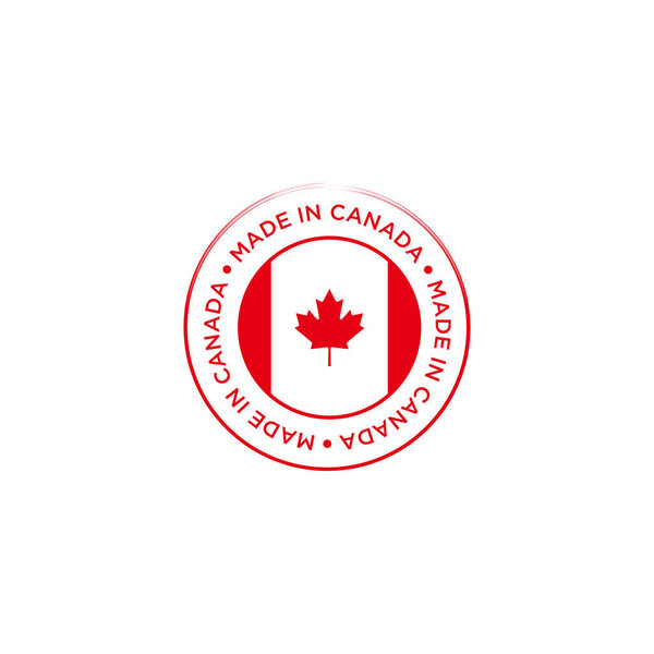 logo design concept made in canada vector template