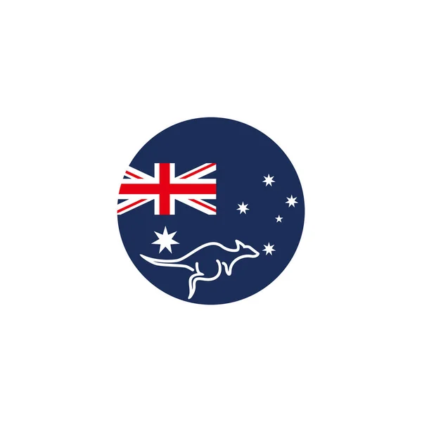 Mappa di Australia Bandiera paese mappa di Australia giorno australia modello vettoriale — Vettoriale Stock