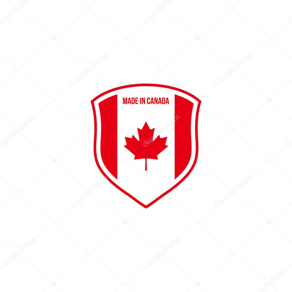 Logo design concept made in canada vector template