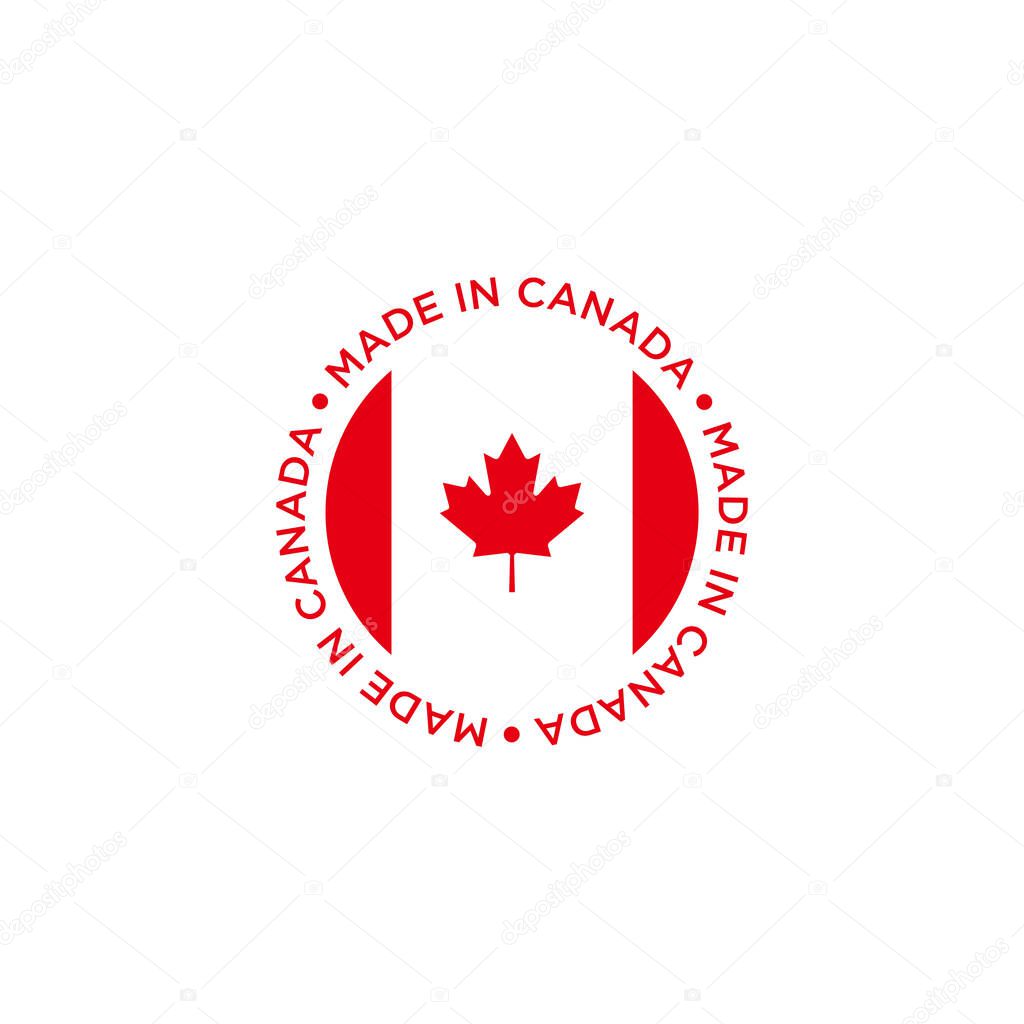 Logo design concept made in canada vector template
