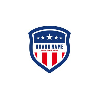 Amerikan Kalkan Vektör Logosu Şablonu tasarımı