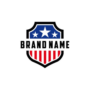 Amerikan Kalkan Vektör Logosu Şablonu tasarımı