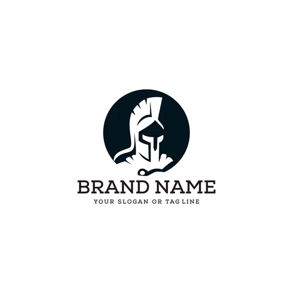 Kreatives Logo Design Konzept spartanische Vektorvorlage — Stockvektor