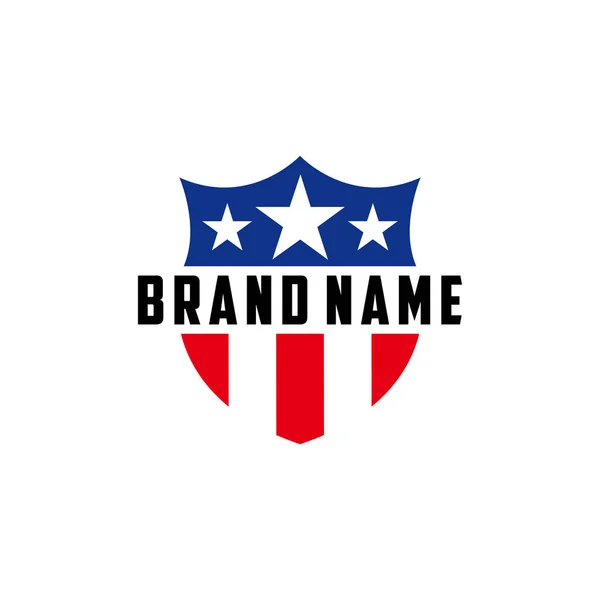 Amerikan Kalkan Vektör Logosu Şablonu tasarımı