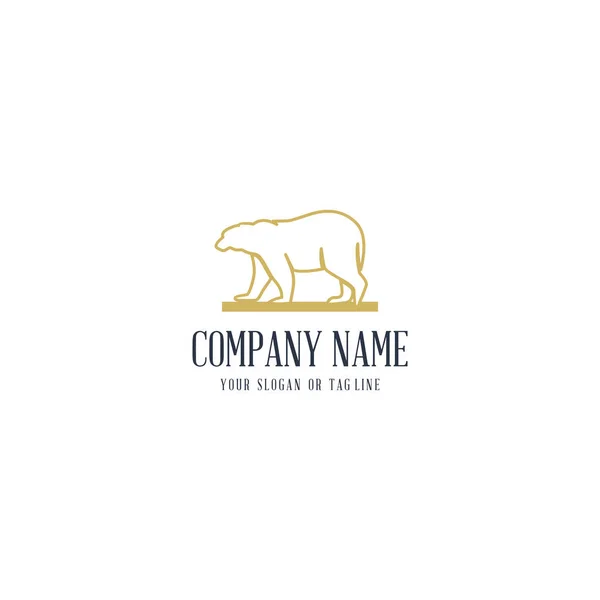 bear logo design vector template white background