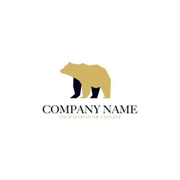 bear logo design vector template white background