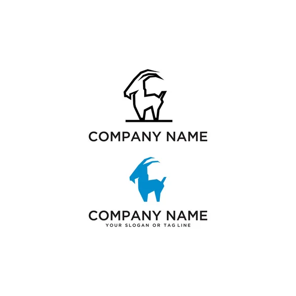 Vetor de design de logotipo de cabra —  Vetores de Stock