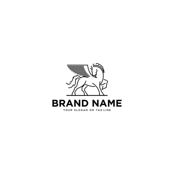 Pegasus logo tasarım vektörü
