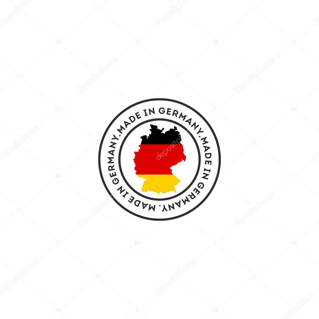 Logo design concept made in germany vector template